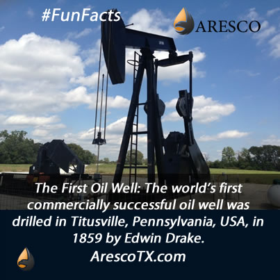 The First Oil Well - 1859 by Edwin Drake in Titusville, Pennsylvania