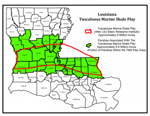 Tuscaloosa Marine Shale Map