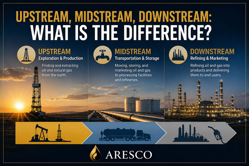 Upstream Midstream Downstream Infographic